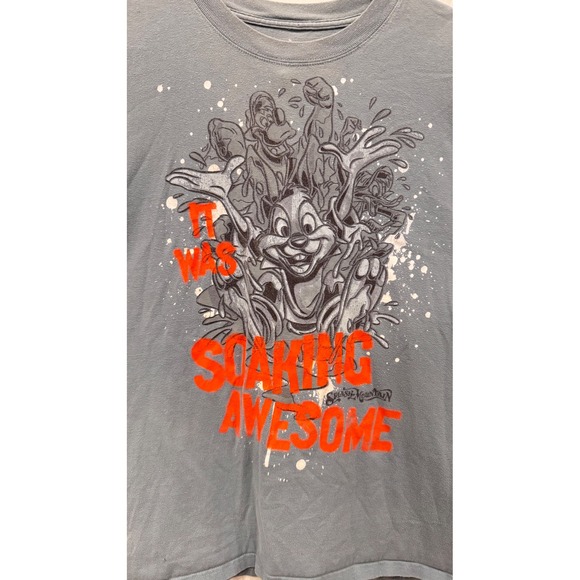 Disney Splash Mountain Soaking Awesome T-Shirt 2XL Blue Tee 2010 
RARE 28"Long - Picture 9 of 10